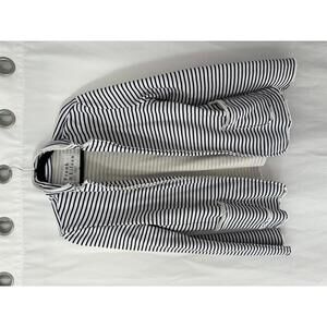 Frank & Eileen navy Striped Cotton Jacket Medium